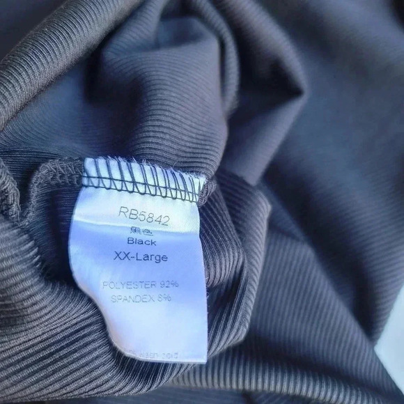 NWOT Women's RB5842 Black Snap Stretch Polyester T-Shirt Plus 2XL XXL - Picture 5 of 8